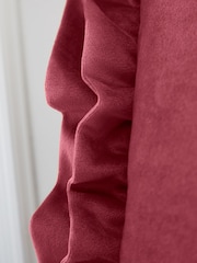 Catherine Lansfield Raspberry Red So Soft Velvet Double Frill Cushion - Image 2 of 3