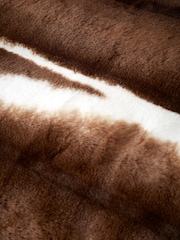 Catherine Lansfield Chocolate Flint Soft and Cosy Faux Fur Throw - Image 2 of 5