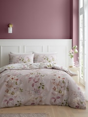 Bianca Blush Pink Francesca Floral 100% Cotton Duvet Cover Set - Image 1 of 5