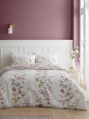 Bianca Blush Pink Francesca Floral 100% Cotton Duvet Cover Set - Image 2 of 5