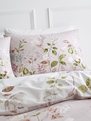 Bianca Blush Pink Francesca Floral 100% Cotton Duvet Cover Set - Image 3 of 5