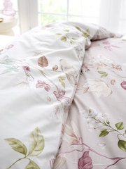 Bianca Blush Pink Francesca Floral 100% Cotton Duvet Cover Set - Image 4 of 5
