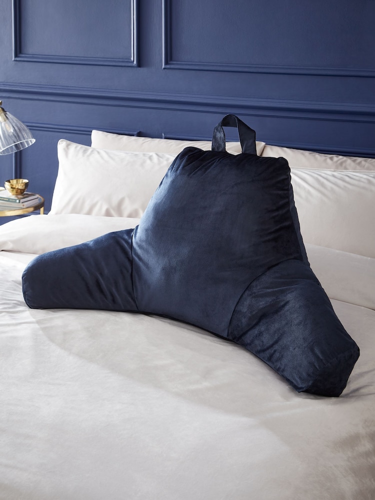 Catherine Lansfield Navy Blue Kingsley Matt Velvet Cuddle Chair Cushion - Image 1 of 2
