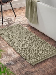 Bianca Sage Green Aspen Bobble Long Bath Mat Runner - Image 1 of 3