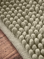 Bianca Sage Green Aspen Bobble Long Bath Mat Runner - Image 2 of 3