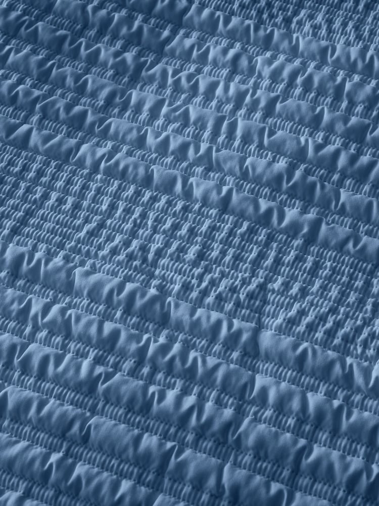 Catherine Lansfield Chambray Blue Lennon Stripe Duvet Cover Set - Image 3 of 3