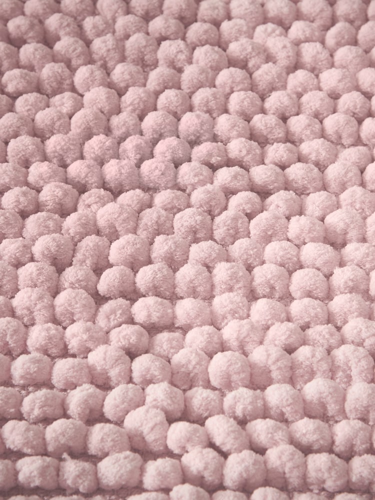 Bianca Pink Aspen Bobble Long Bath Mat Runner - Image 3 of 3