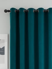 Catherine Lansfield Terracotta Wilson Thermal Fleece Lined Door Curtain Panel - Image 1 of 4