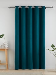 Catherine Lansfield Terracotta Wilson Thermal Fleece Lined Door Curtain Panel - Image 2 of 4