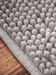 Bianca Silver/Grey Aspen Bobble Long Bath Mat Runner - Image 2 of 3