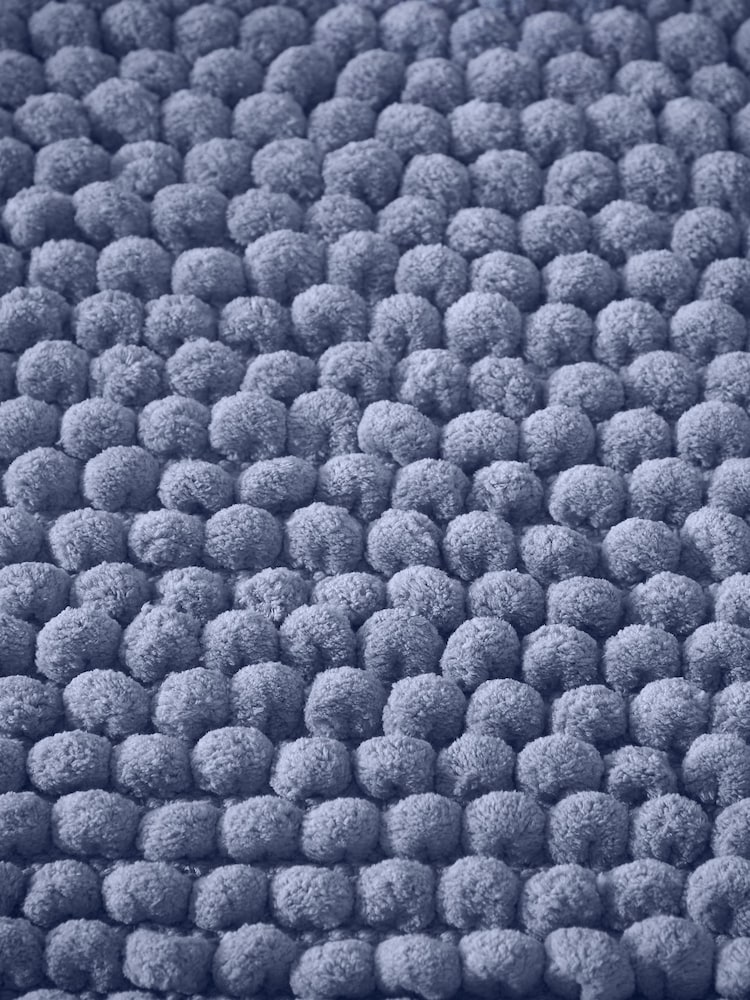 Bianca Blue Aspen Bobble Long Bath Mat Runner - Image 3 of 3