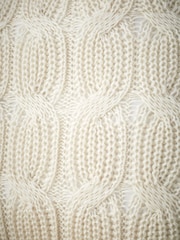 Catherine Lansfield Cream Chunky Marl Knit Cosy Cushion - Image 2 of 5