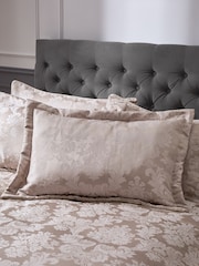 Catherine Lansfield Champagne Damask Jacquard Quilted Pillowsham Pair - Image 1 of 2