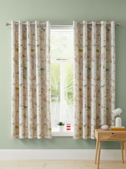 Catherine Lansfield Green Sleepy Dinosaur Reversible Eyelet Curtains - Image 3 of 3