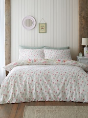 Catherine Lansfield Natural Ella Poppy Floral Reversible Duvet Cover Set - Image 2 of 5