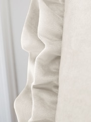 Catherine Lansfield Cream So Soft Velvet Double Frill Cushion - Image 3 of 3