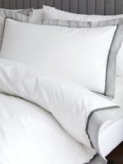 Bianca Silver Mayfair 200 Thread Count 100% Cotton Duvet Cover Set - Image 2 of 4