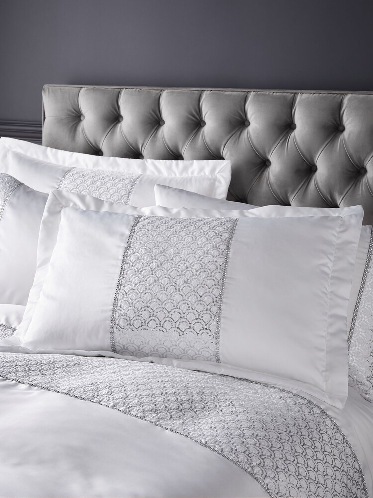 Catherine Lansfield Deco bleščice; z bleščicami Glamour Quilted Pillowsham Pair - Slika 1 iz 2