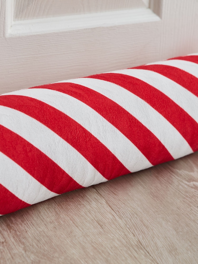 Catherine Lansfield White & Red Candy Cane Shaped Draught Excluder - Image 2 of 2