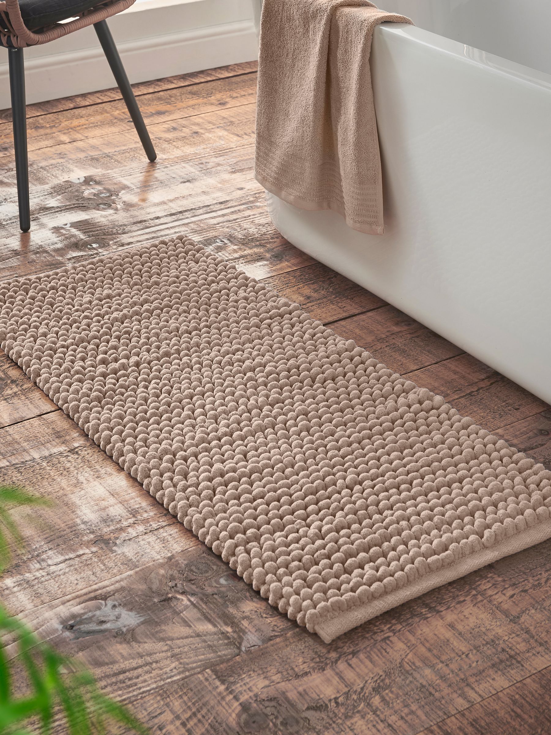Buy Bianca Natural Aspen Bobble Long Bath Mat Runner from the Next UK ...