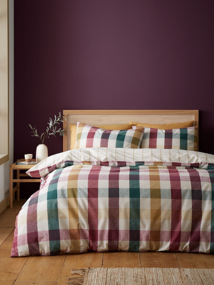 Catherine Lansfield Gingham Check Reverzibilna duvet pokrov set - Slika 1 iz 4