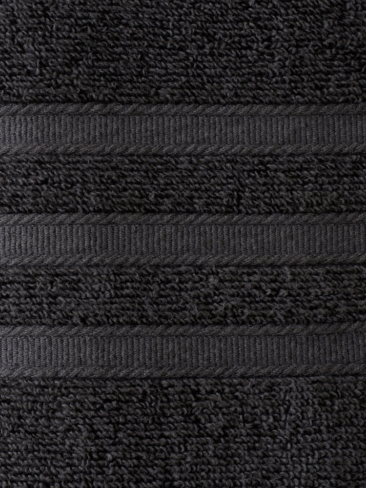 Catherine Lansfield 6 Piece Charcoal Grey Zero Twist 100% Cotton Towel Bale Set - Image 4 of 4