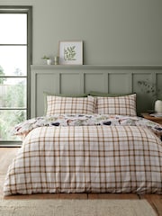 Catherine Lansfield Natural Soft Velvet Woodland Walk Duvet Cover Set - Image 3 of 6