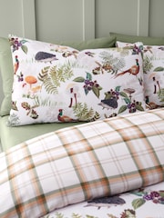 Catherine Lansfield Natural Soft Velvet Woodland Walk Duvet Cover Set - Image 4 of 6