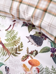 Catherine Lansfield Natural Soft Velvet Woodland Walk Duvet Cover Set - Image 5 of 6