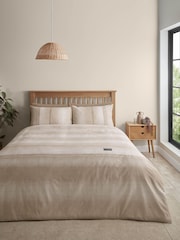 Catherine Lansfield Natural Denim Duvet Cover and Pillowcase Set - Image 1 of 3