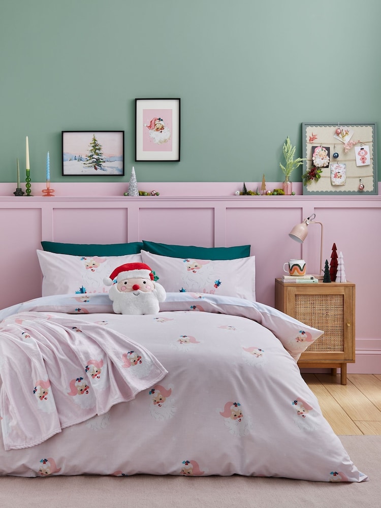 Catherine Lansfield Vintage Božič Santa Reversible prešito pregrinjalo Set - Slika 1 iz 5 Catherine Lansfield Vintage Božič Santa Reversible prešito pregrinjalo Set - Slika 1 iz 5