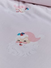 Juego de funda de edredón reversible con diseño navideño vintage de Papá Noel de Catherine Lansfield - Imagen 4 de 5