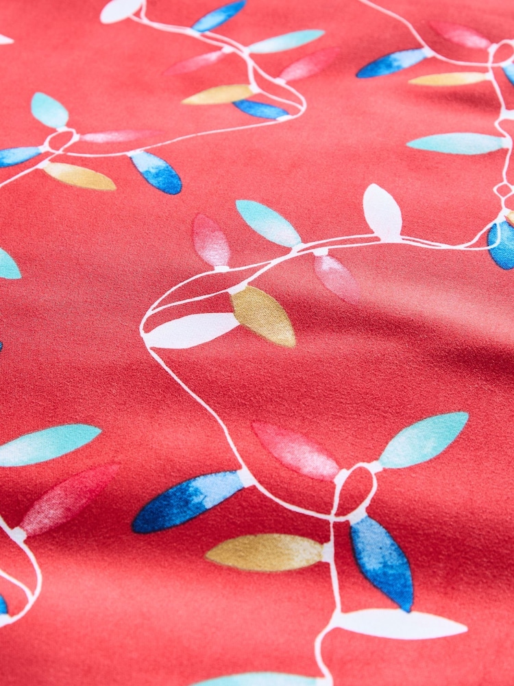 Catherine Lansfield Red Christmas Lights Reversible Duvet Cover Set - Image 4 of 4