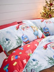 Catherine Lansfield Red Christmas Retro Santa Reversible Duvet Cover Set - Image 3 of 4