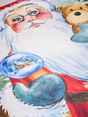 Catherine Lansfield Red Christmas Retro Santa Reversible Duvet Cover Set - Image 4 of 4