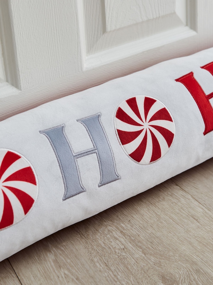 Catherine Lansfield Christmas Ho Ho Ho Pom Pom Draught Excluder - Imagen 2 de 2 Catherine Lansfield Christmas Ho Ho Ho Pom Pom Draught Excluder - Imagen 2 de 2