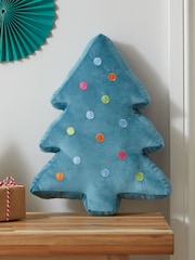 Catherine Lansfield Green Christmas Tree 3D Shaped Cushion - Image 1 of 2