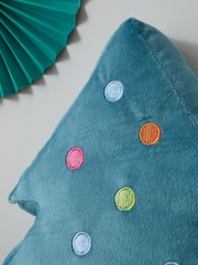 Catherine Lansfield Green Christmas Tree 3D Shaped Cushion - Image 2 of 2