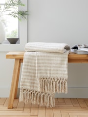 Catherine Lansfield Stab Stitch Throw - Image 1 of 4