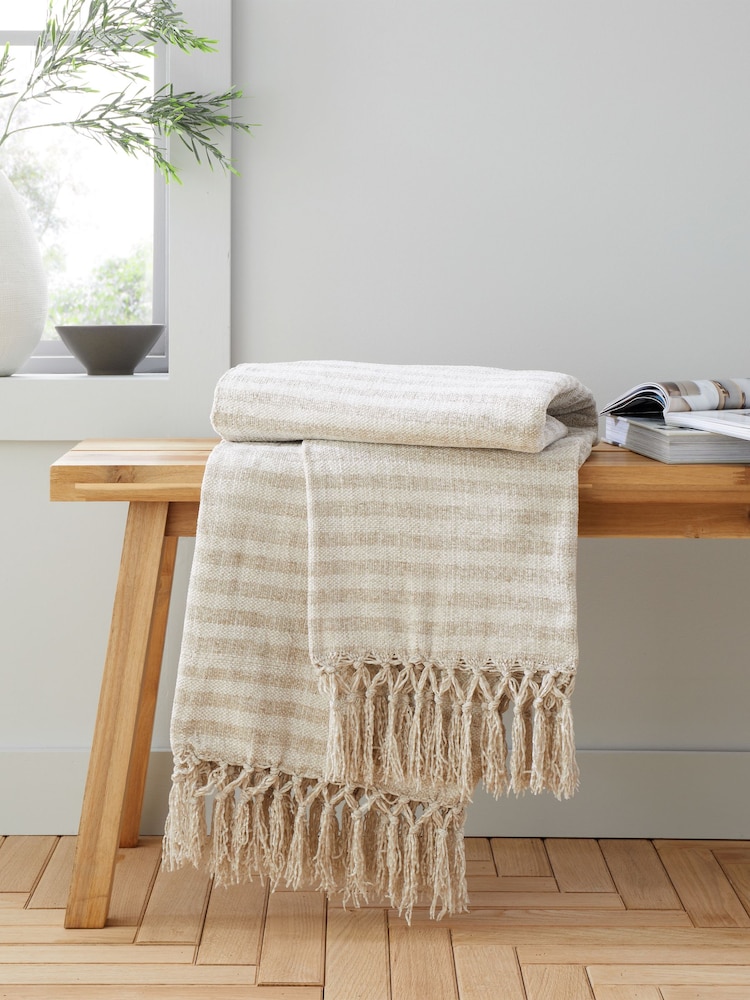 Catherine Lansfield Stab Stitch Throw - Image 1 of 4