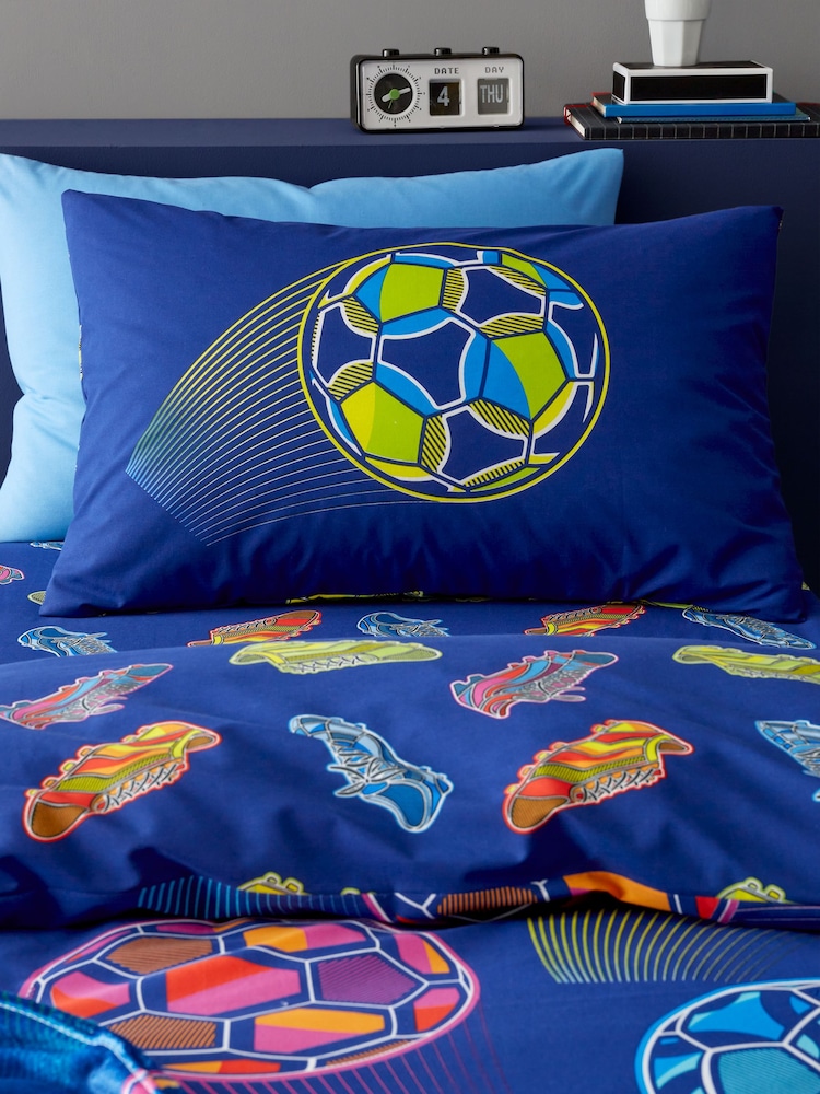 Catherine Lansfield Bright Football Réversible Housse de couette Set - Image 3 of 4