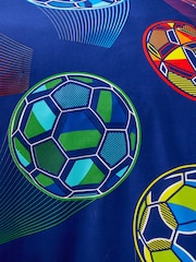 Catherine Lansfield Navy Blue Bright Football Reversible Duvet Cover Set - Image 4 of 4