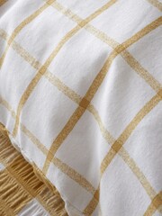 Catherine Lansfield Caramel Brushed Seersucker Gingham Check Duvet Cover Set - Image 4 of 5