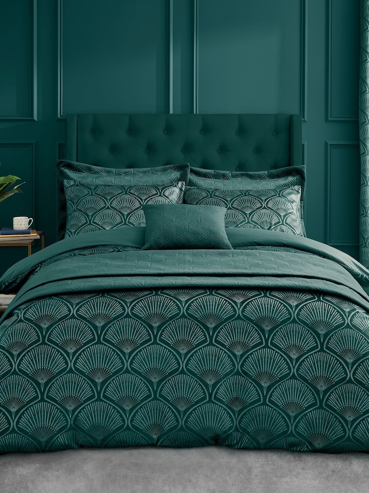 Par de fronhas acolchoadas com pérolas Art Déco Catherine Lansfield - Imagem 2 de 2