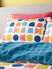 Catherine Lansfield Multicolour Connect Geo Reversible Duvet Cover Set - Image 3 of 4