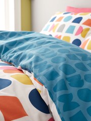 Catherine Lansfield Multicolour Connect Geo Reversible Duvet Cover Set - Image 4 of 4