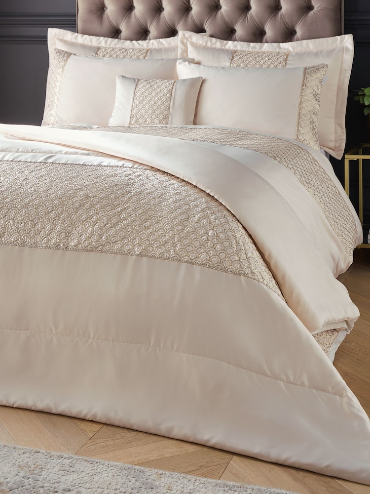 Catherine Lansfield Deco bleščice; z bleščicami Glamour Quilted Pillowsham Pair - Slika 2 iz 2