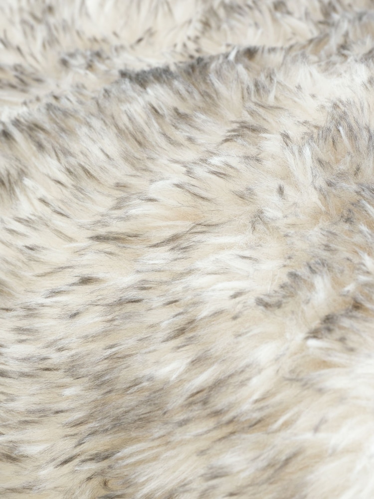 Buy Catherine Lansfield Silver and Grey Arctic Fox Soft and Cosy