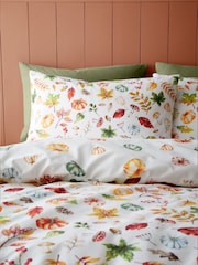 Catherine Lansfield Orange Autumn Pumpkins Reversible Duvet Cover Set - Image 3 of 4