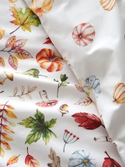 Catherine Lansfield Orange Autumn Pumpkins Reversible Duvet Cover Set - Image 4 of 4